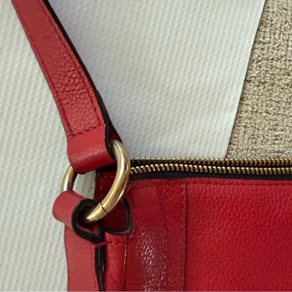Lodis Red Leather SHoulder  Bag - Picture 4 of 9